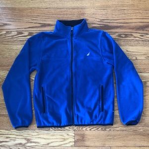 Warm & Cozy Blue Nautica Boys Zip-Up Fleece